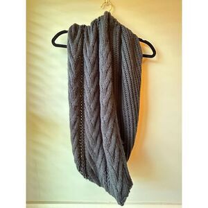 NWT BP Knitted cable infinity scarf Dark Gray